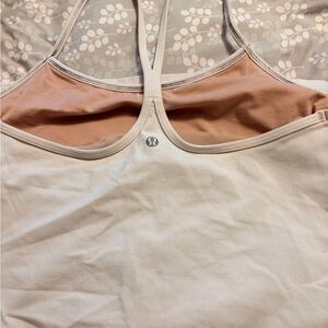lululemon athletica Cream Strappy Tank with Built-In Shelf Bra